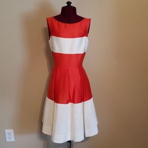 Kate Spade Fit and Flare Dress white/orange 2